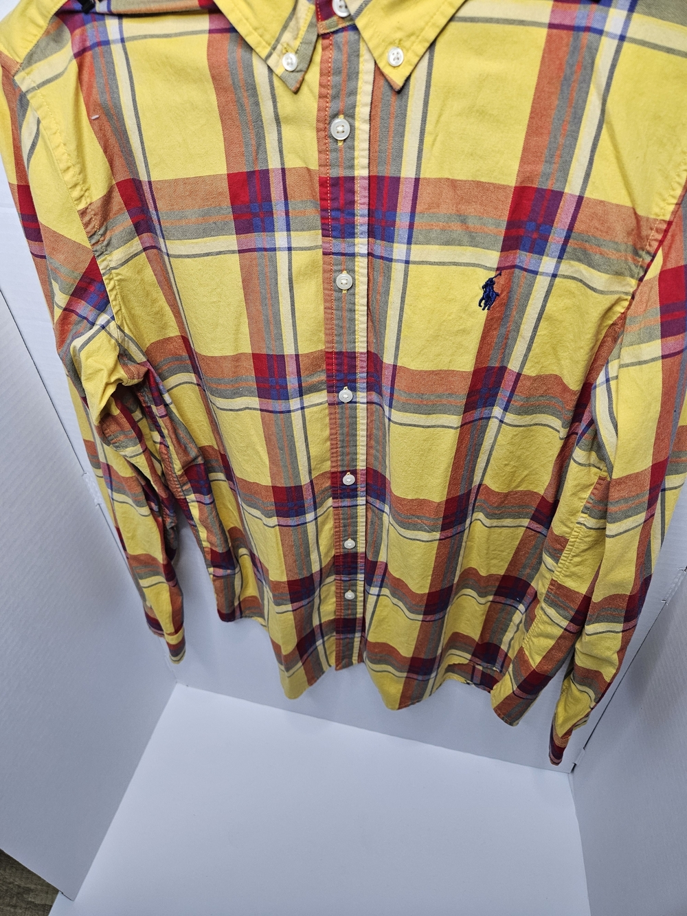 Polo Ralph Lauren Plaid Shirt Long Sleeve Button Down Boys XL Fits Men's XS